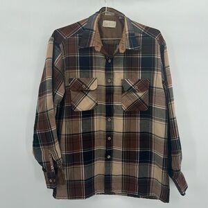 Black and Brown Button down Flannel shirt